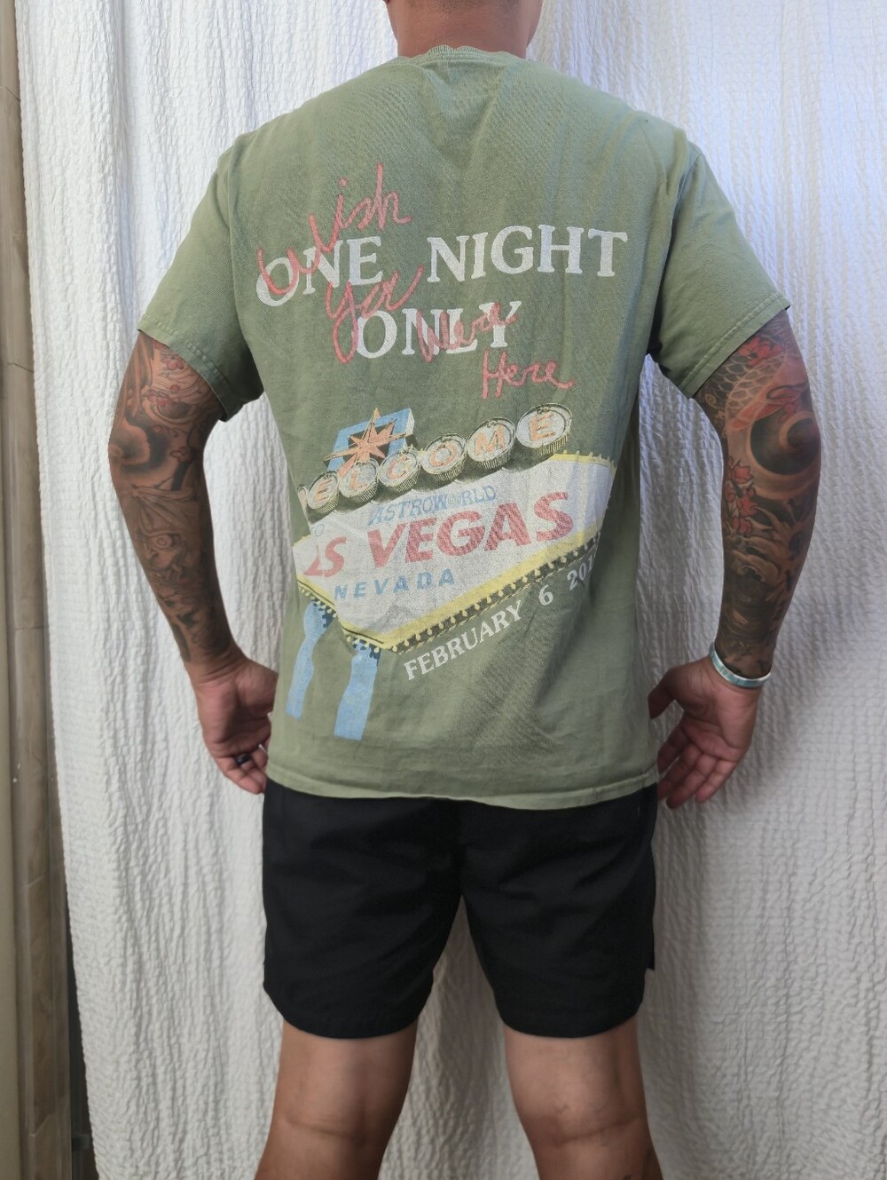 Travis Scott Astroworld Las Vegas 2019 Exclusive 'One Night Only' Shirt Medium